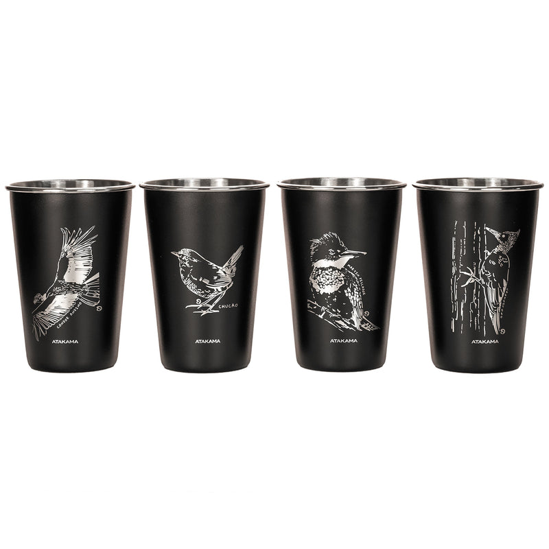 Set de 4 vasos aves chilenas 480 ml Atakama Outdoor - Rideshop