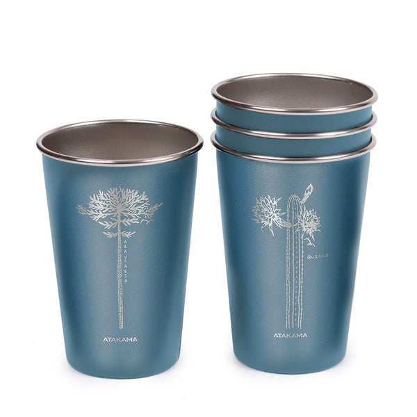 Set de 4 vasos flora chilena 480 ml Atakama Outdoor - Rideshop