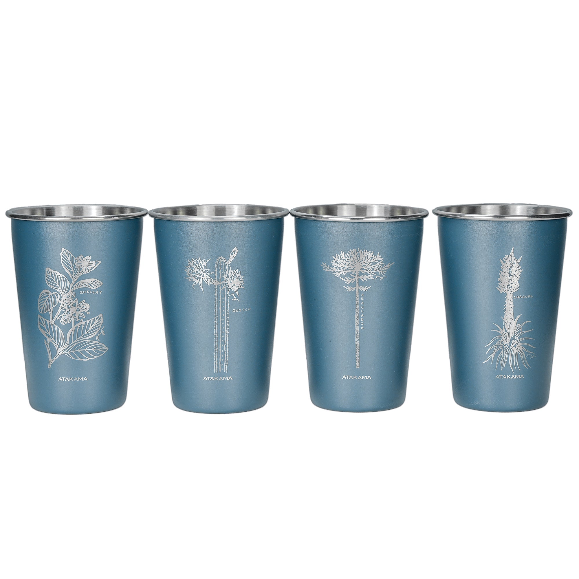 Set de 4 vasos flora chilena 480 ml Atakama Outdoor - Rideshop