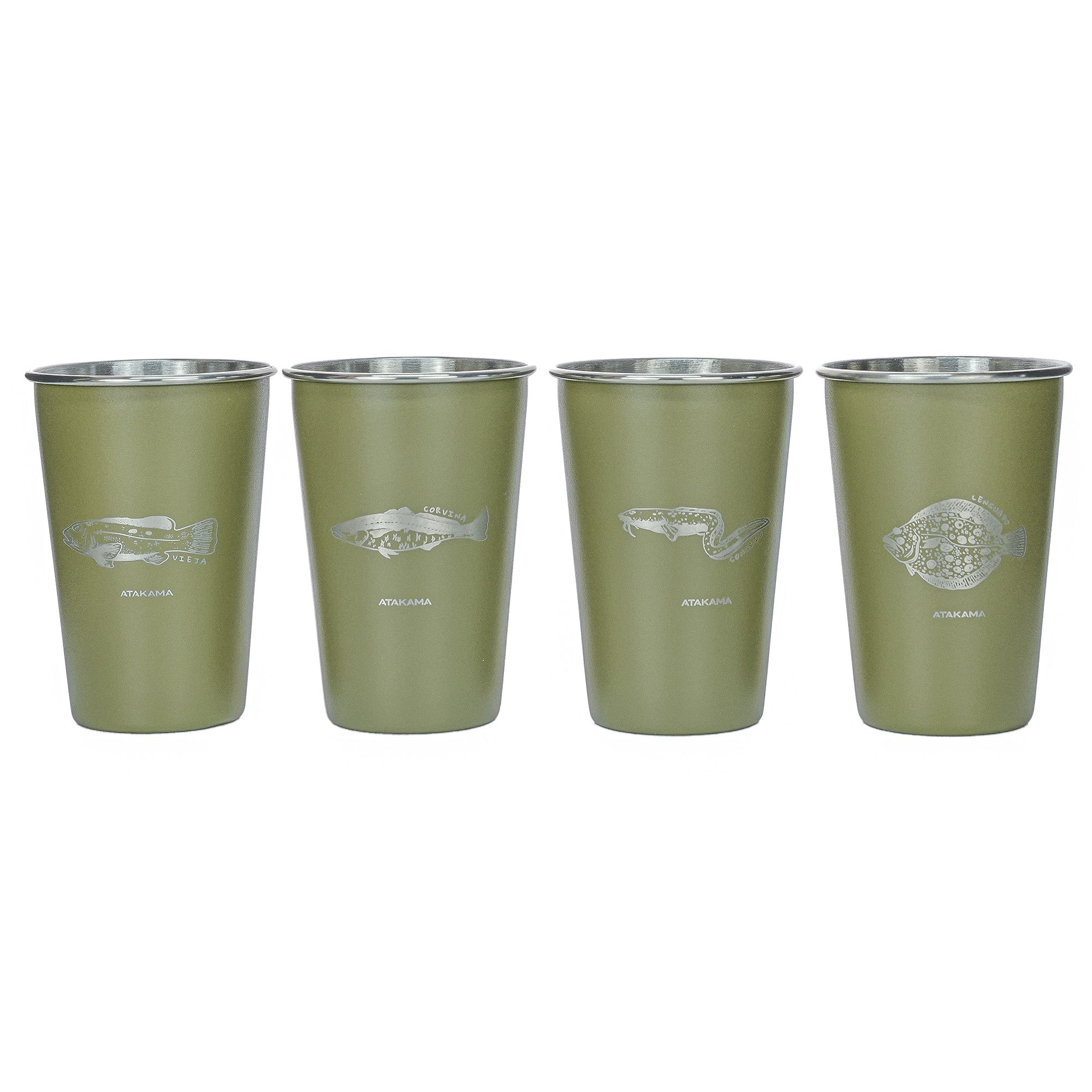 Set de 4 vasos peces chilenos 480 ml Atakama Outdoor - Rideshop