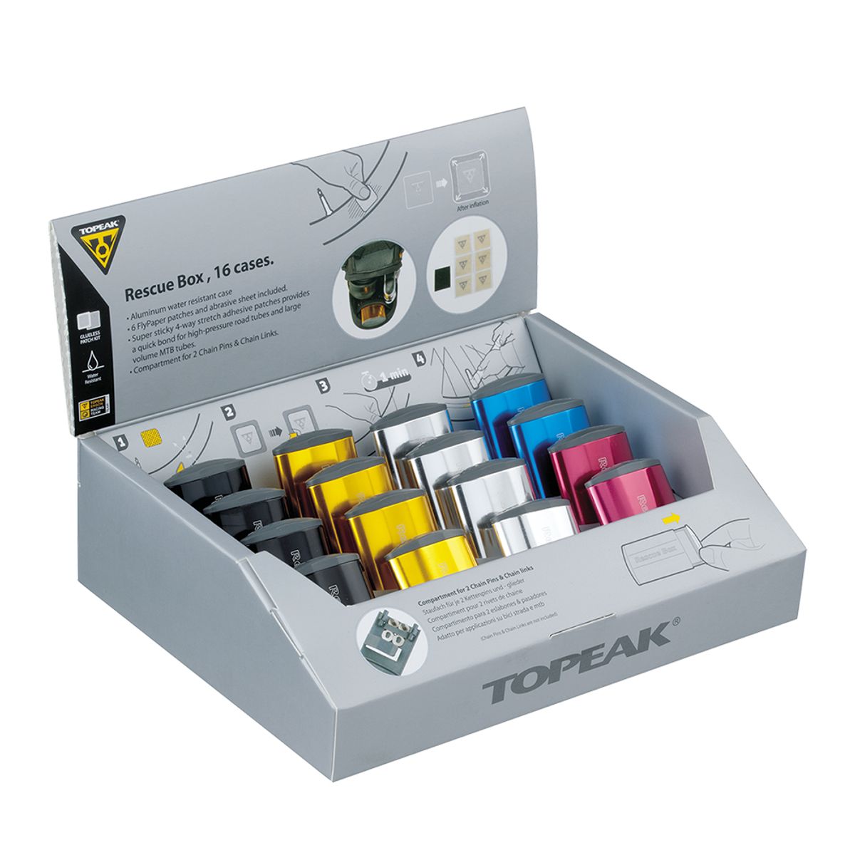 Topeak Cajita Fluorecente con Parches - Rideshop