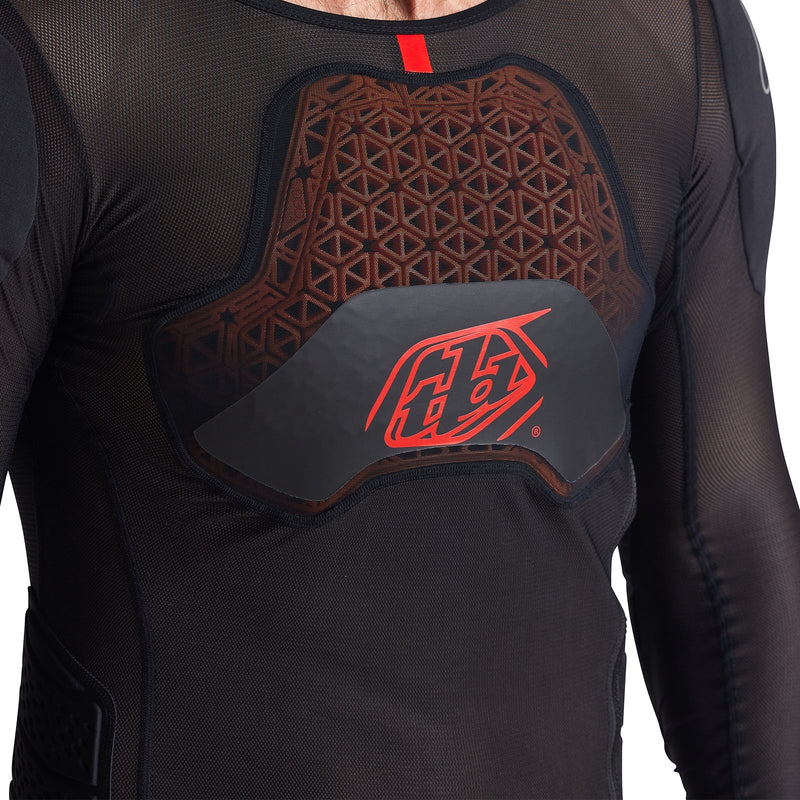 Troy Lee Designs Protector De Torso Manga Larga Stage Ghost D30 Solid Black - Rideshop
