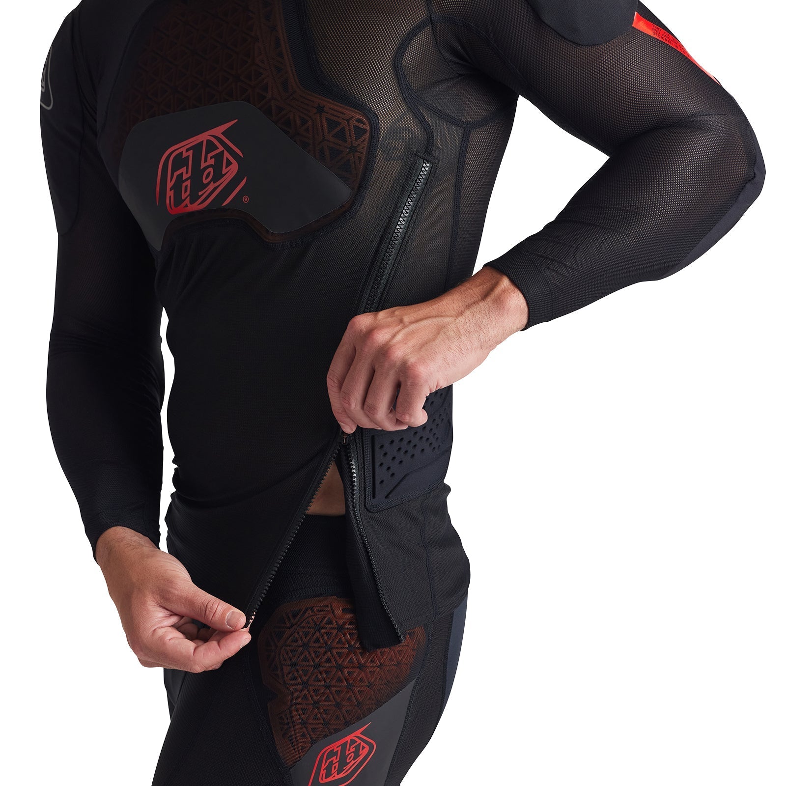 Troy Lee Designs Protector De Torso Manga Larga Stage Ghost D30 Solid Black - Rideshop