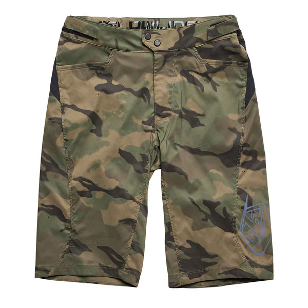 Troy Lee Designs Short De Bicicleta Para Niños Flowline Shell Spray Camo Army