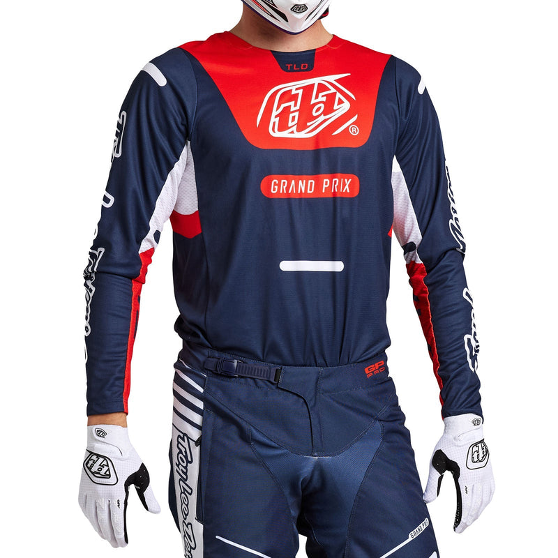 Troy Lee Designs Polera de Moto GP Pro Blends Navy/Naranjo - Rideshop