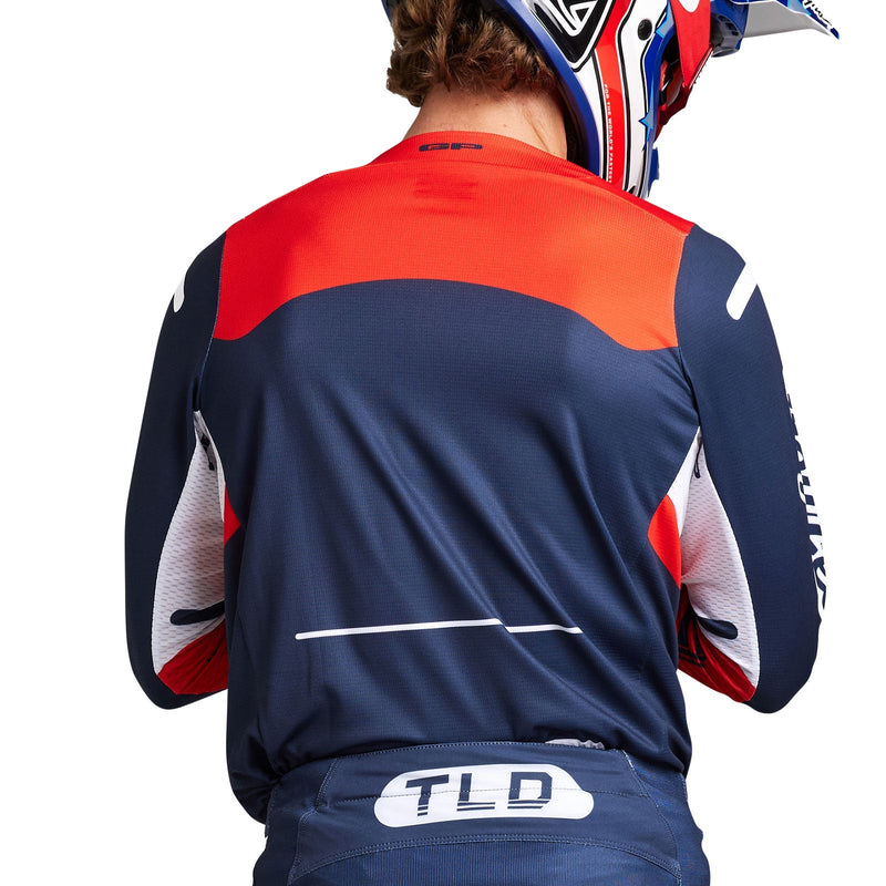 Troy Lee Designs Polera de Moto GP Pro Blends Navy/Naranjo - Rideshop