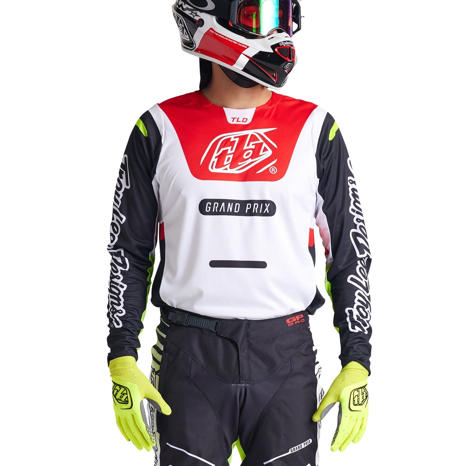 Troy Lee Designs Polera de Moto GP Pro Blends Blanco/Rojo - Rideshop