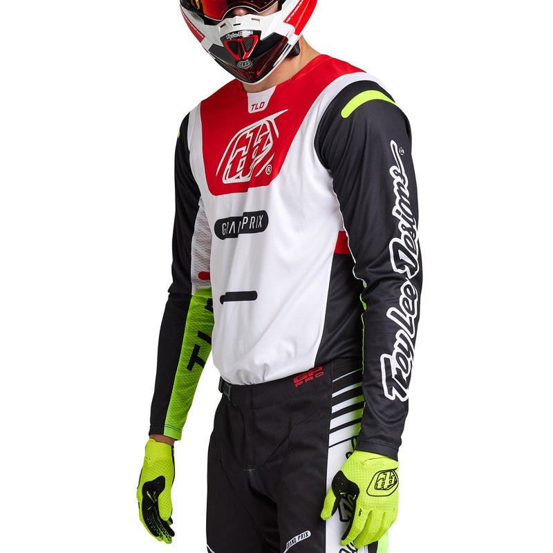 Troy Lee Designs Polera de Moto GP Pro Blends Blanco/Rojo-ProCircuit