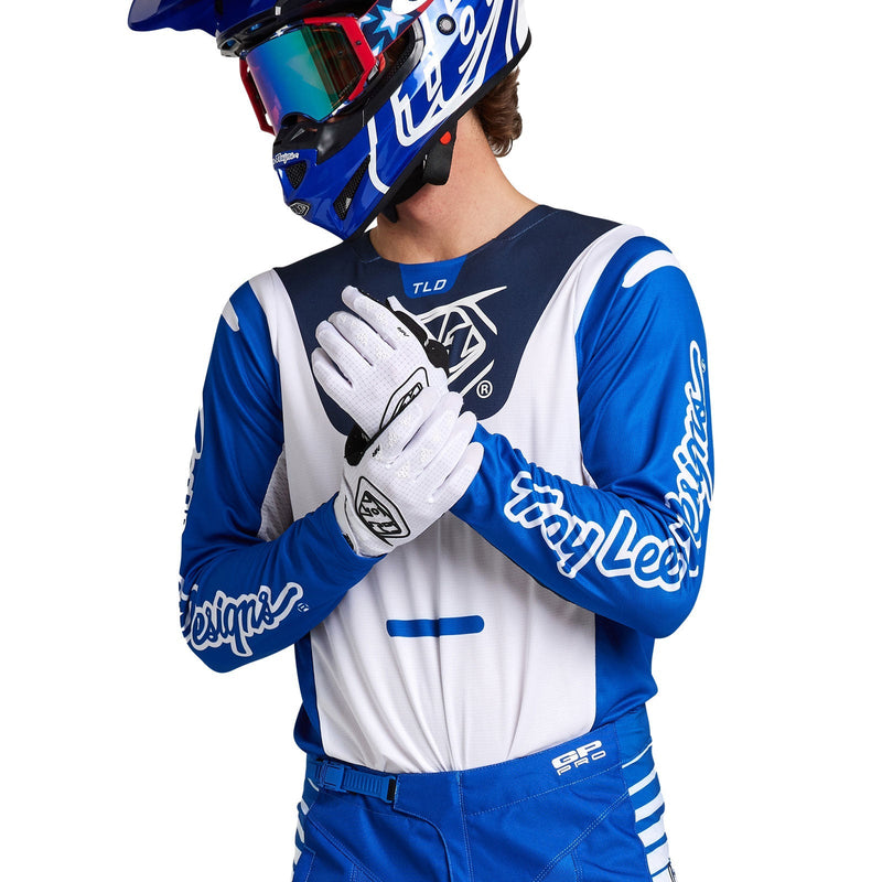 Troy Lee Designs Polera de Moto GP Pro Blends Blanco/Azul-ProCircuit