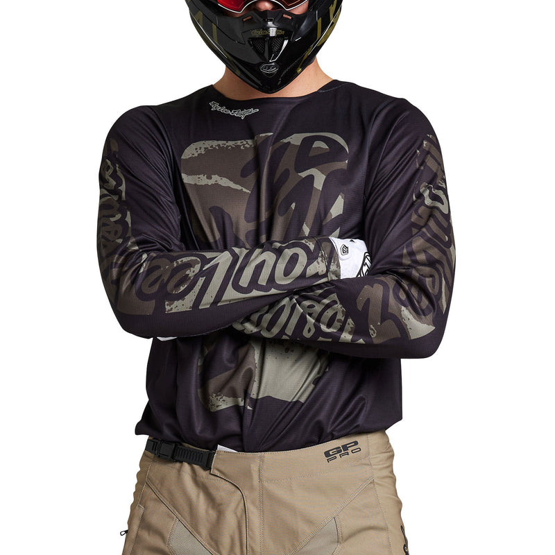 Troy Lee Designs Polera de Moto GP Pro Boxed Negro/Oliva-ProCircuit