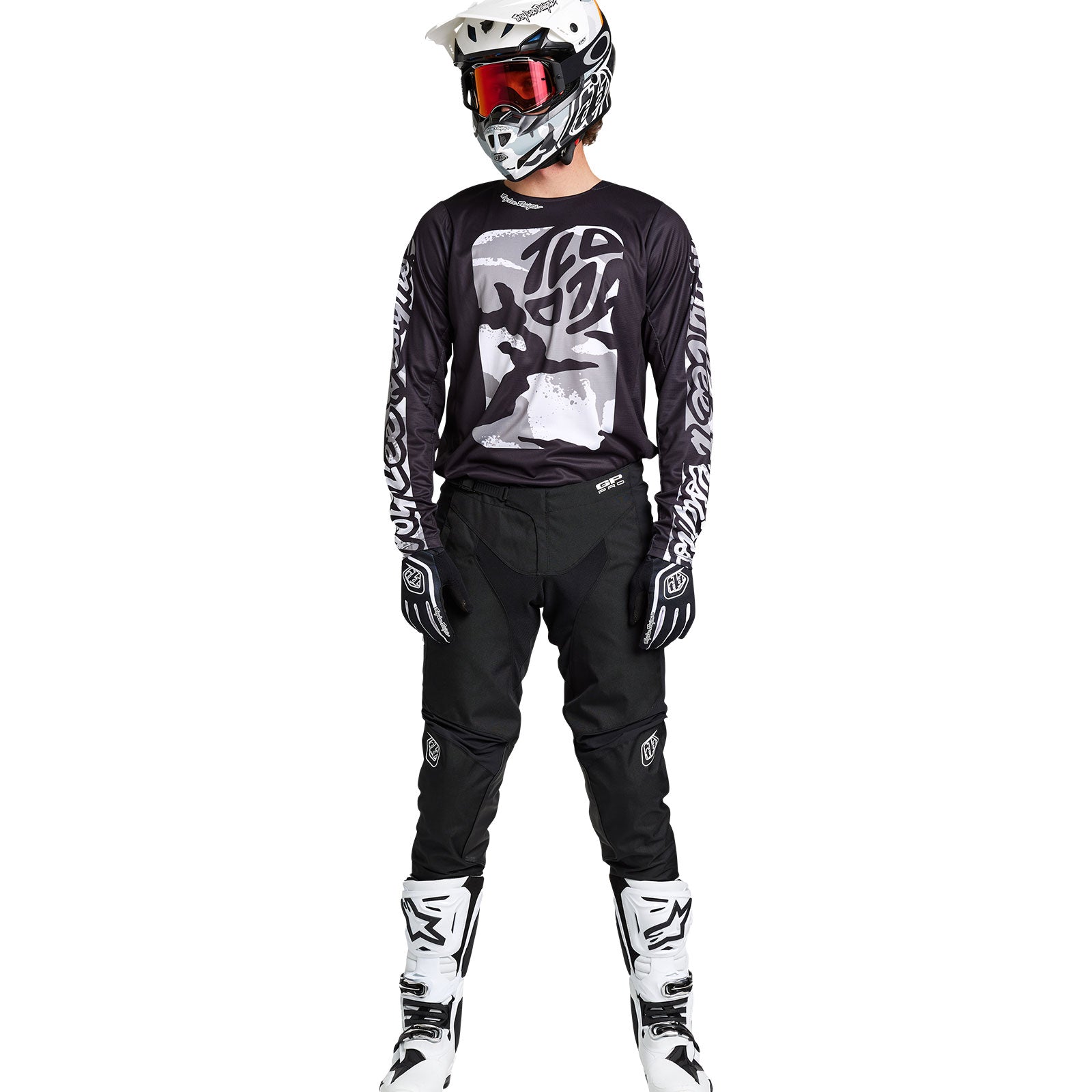 Troy Lee Designs Polera de Moto GP Pro Boxed Negro/Blanco - Rideshop