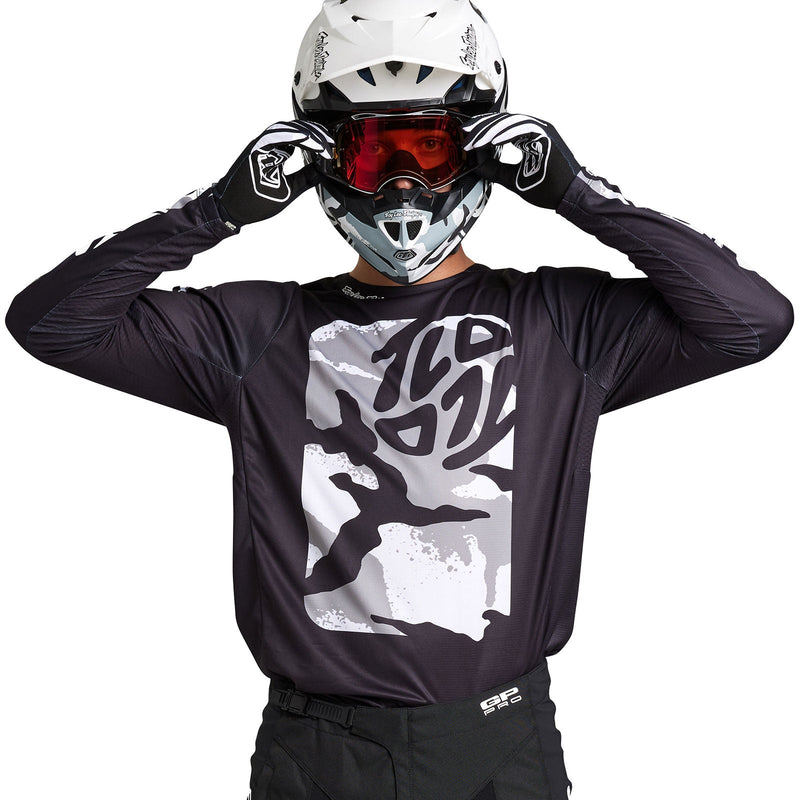 Troy Lee Designs Polera de Moto GP Pro Boxed Negro/Blanco - Rideshop