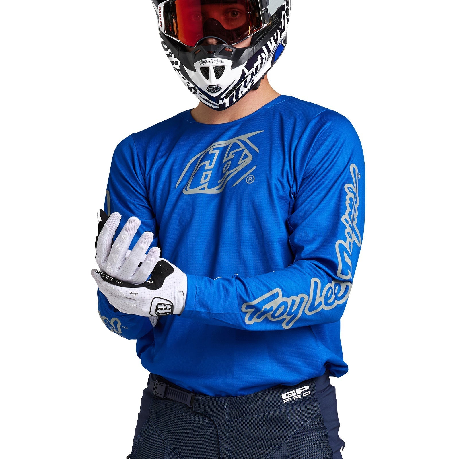 Troy Lee Designs Polera de Moto GP Pro Icon Azul/Plata - Rideshop
