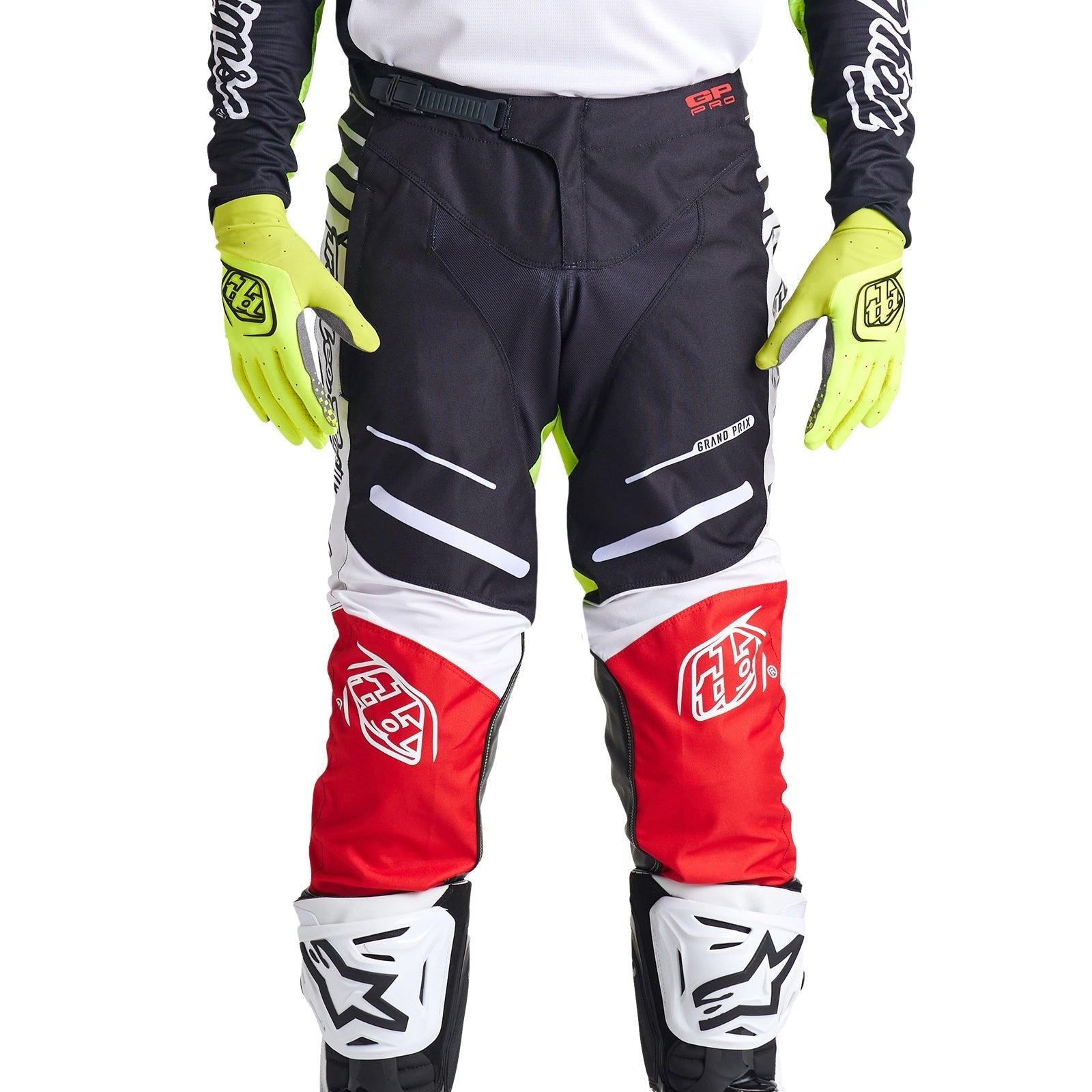 Troy Lee Designs Pantalones GP Blends Blanco/Rojo - Rideshop