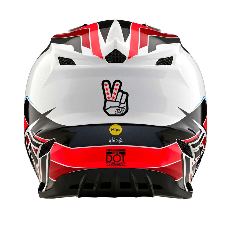 Troy Lee Designs Casco Moto Para Niño SE4 Polyacrylite Block Charcoal / Red - Rideshop