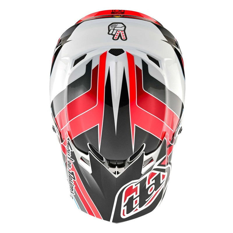 Troy Lee Designs Casco Moto Para Niño SE4 Polyacrylite Block Charcoal / Red - Rideshop