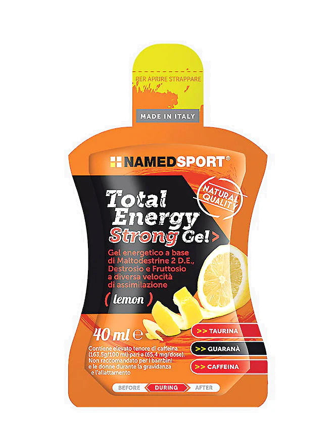 Caja de Geles Namedsport Total Energy Strong Lemon 40ml 24 Unidades