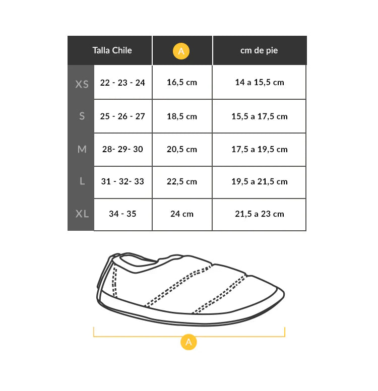 Pantuflas térmicas Futaleufú Kids Nu-B Foam Amarillo Print