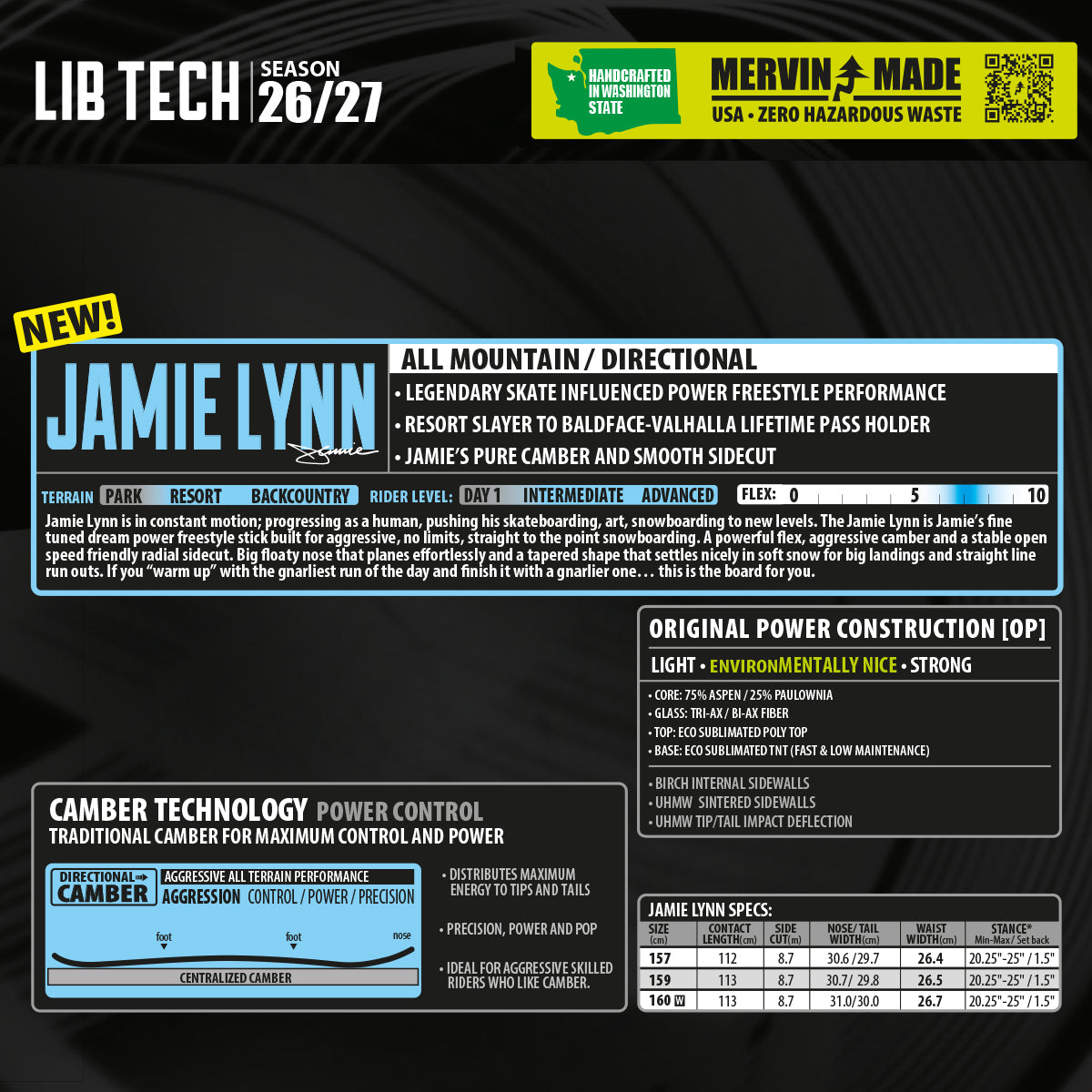 Tabla de Snowboard LIB TECH Jamie Lynn