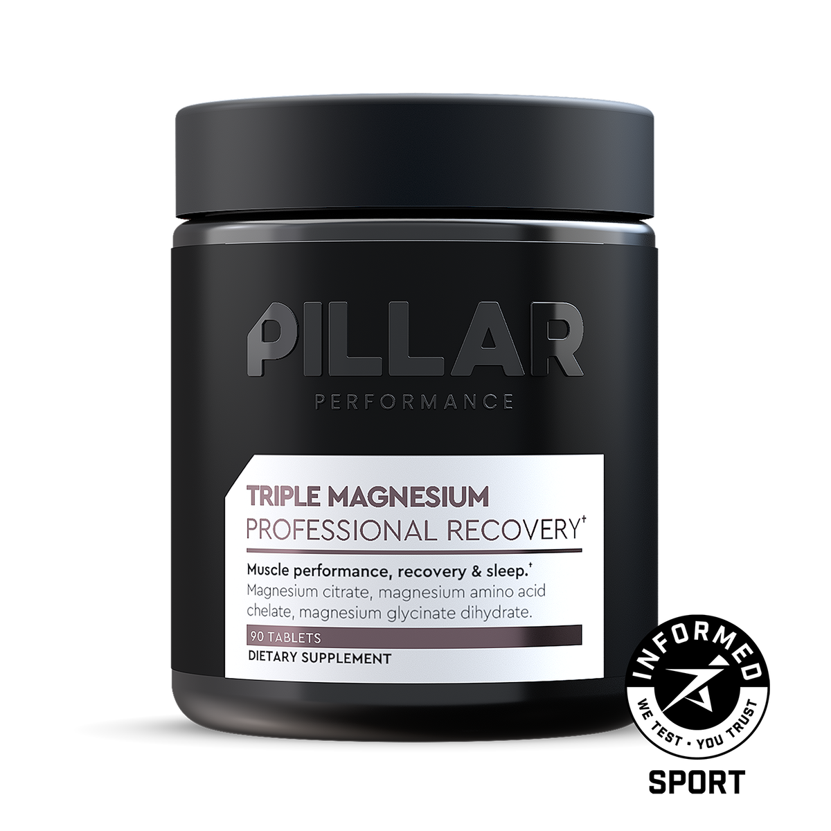 Pillar Performance Triple Magnesium Tabletas – Frasco 90 Comprimidos