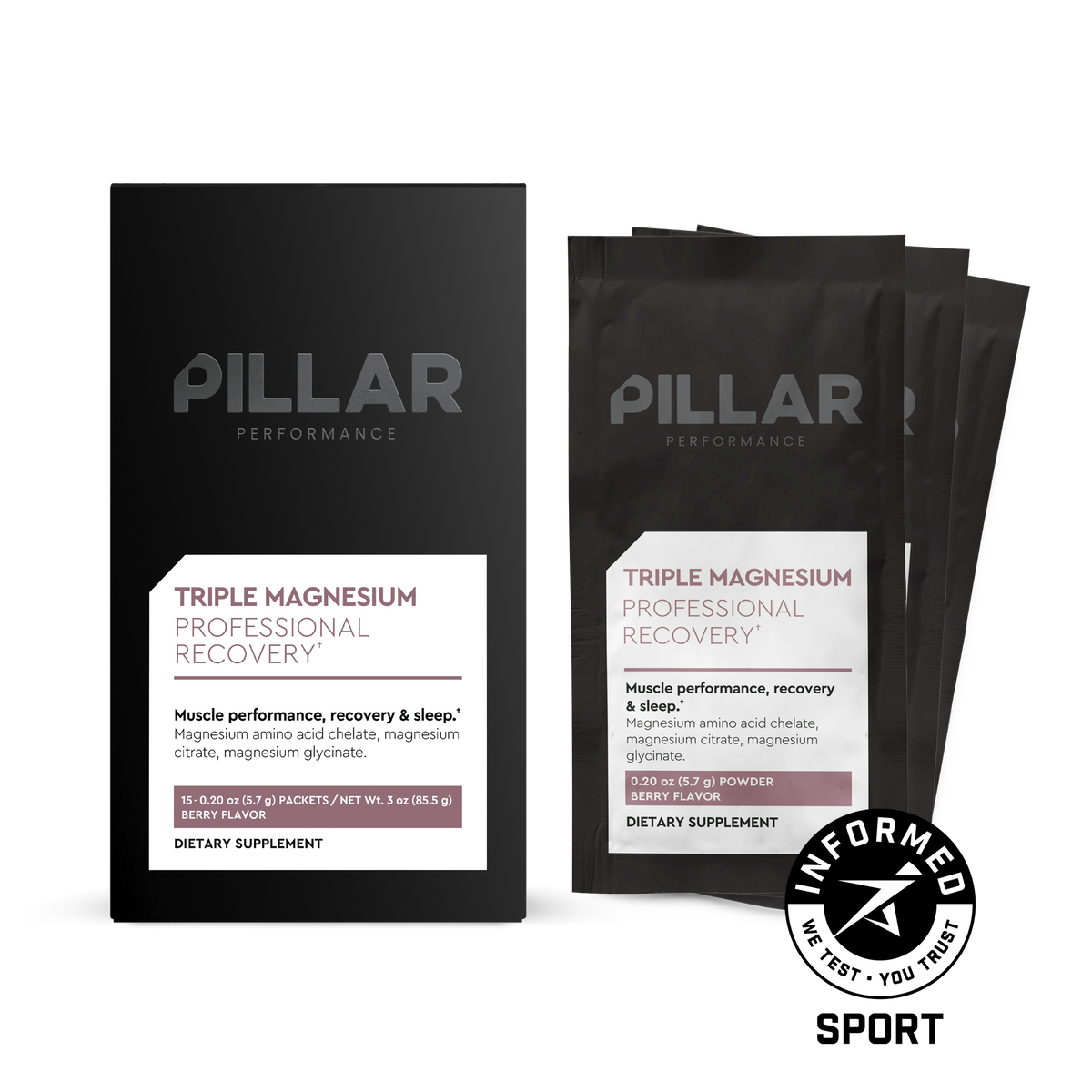 Pillar Performance Triple Magnesium Sobre Berry 5,7 g (Unidad) - imagen 2