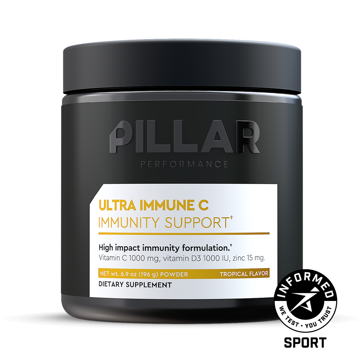Pillar Performance Ultra Immune C Vitamina C Tropical 200 g (40 porciones)