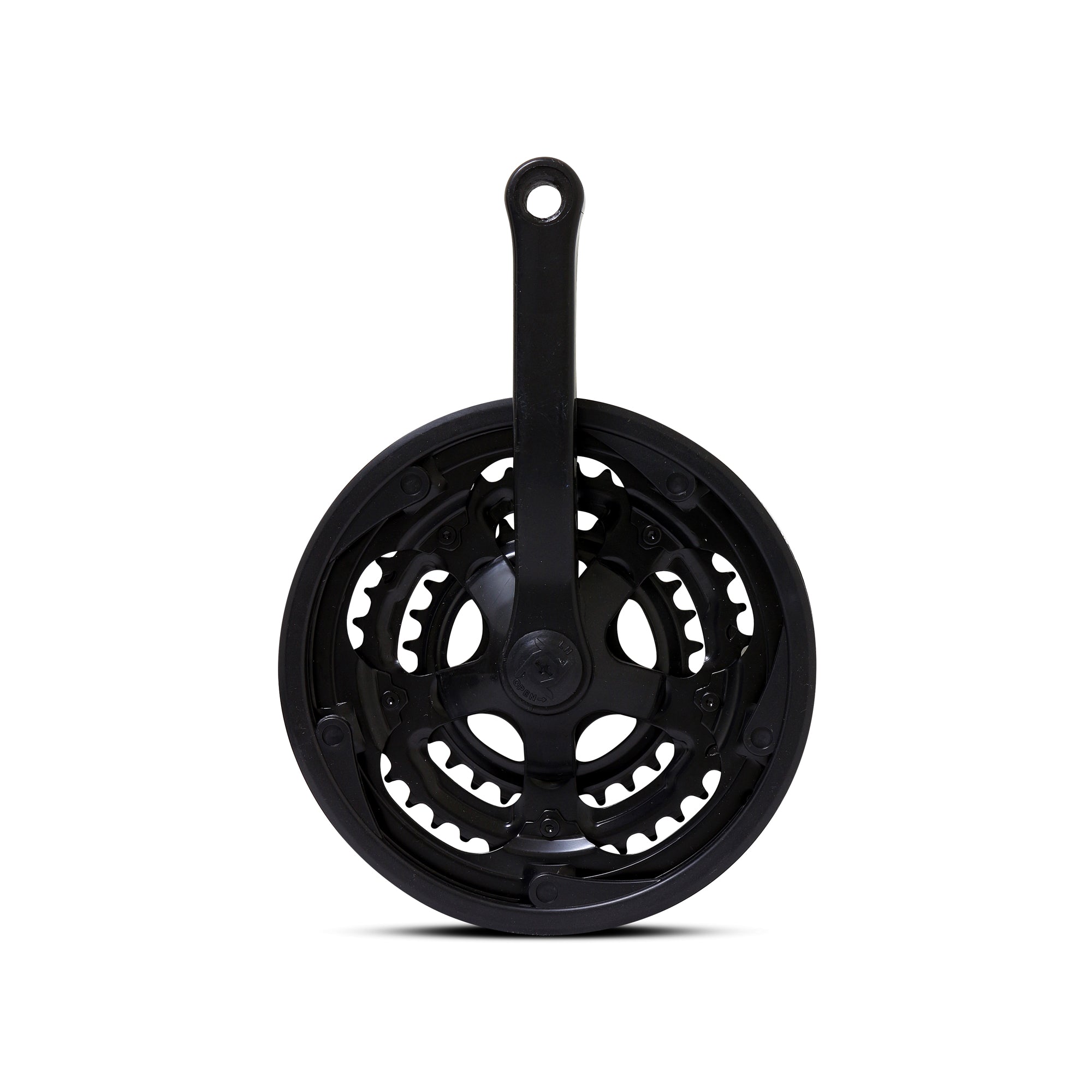 Volante Eje Cuadrado 28/38/48T 170mm Acero Negro