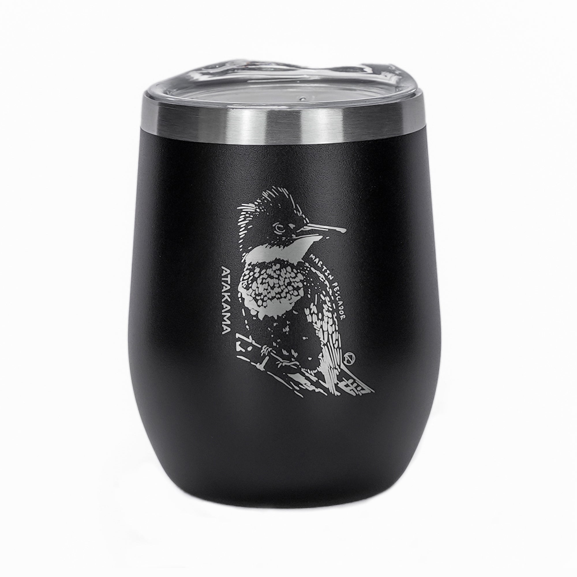 Vaso térmico Martín pescador 350 ml Negro