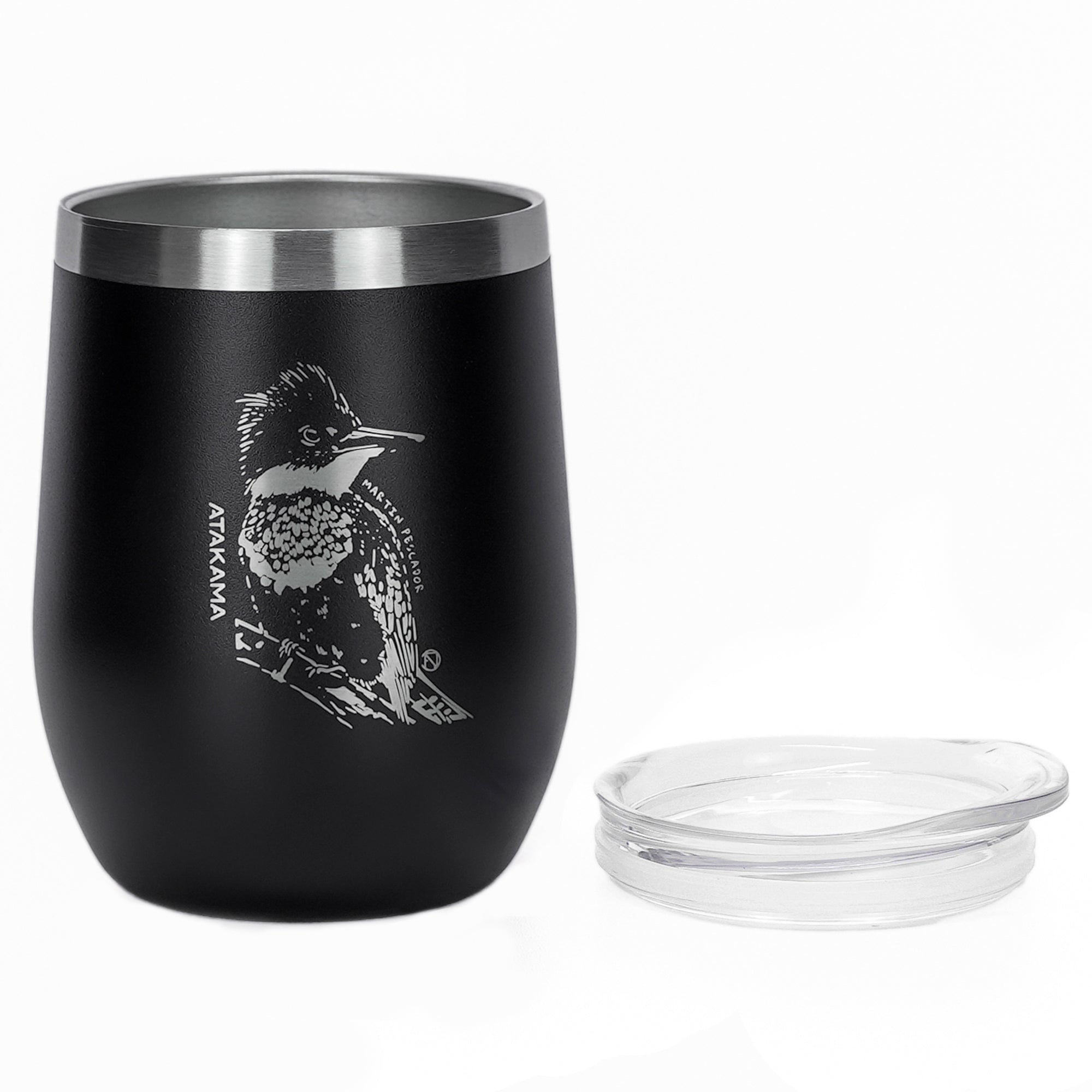 Vaso térmico Martín pescador 350 ml Negro