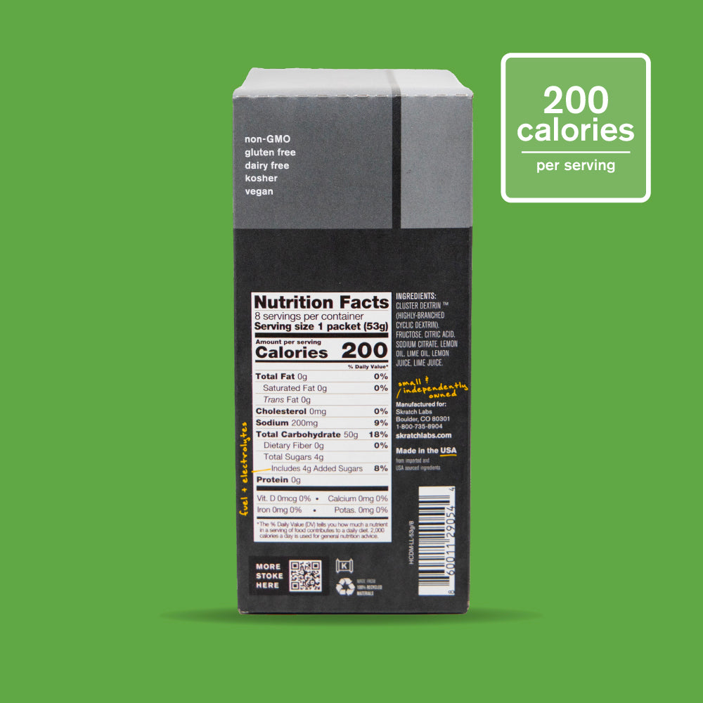 Skratch Labs Super High-Carb Sport Drink Mix Limón y Lima – Caja 8 Sobres de 53 g - imagen 2