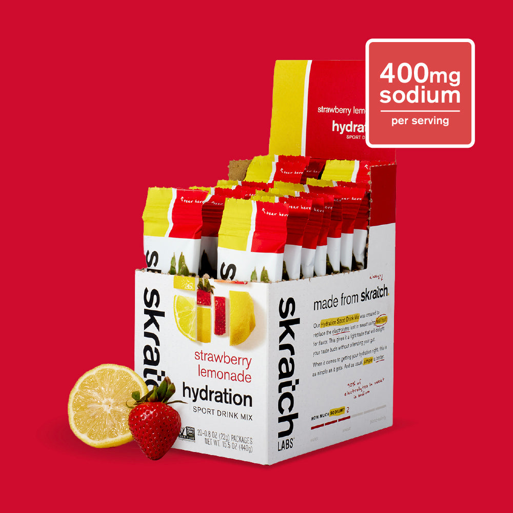 Skratch Labs Hydration Sport Drink Mix Limonada de Frutilla – Caja 20 Sobres de 22 g