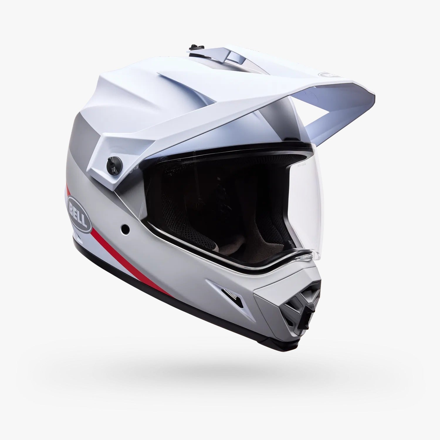 Casco Moto Calle MX-9 ADV Blanco/Rojo Certificado QR Bell