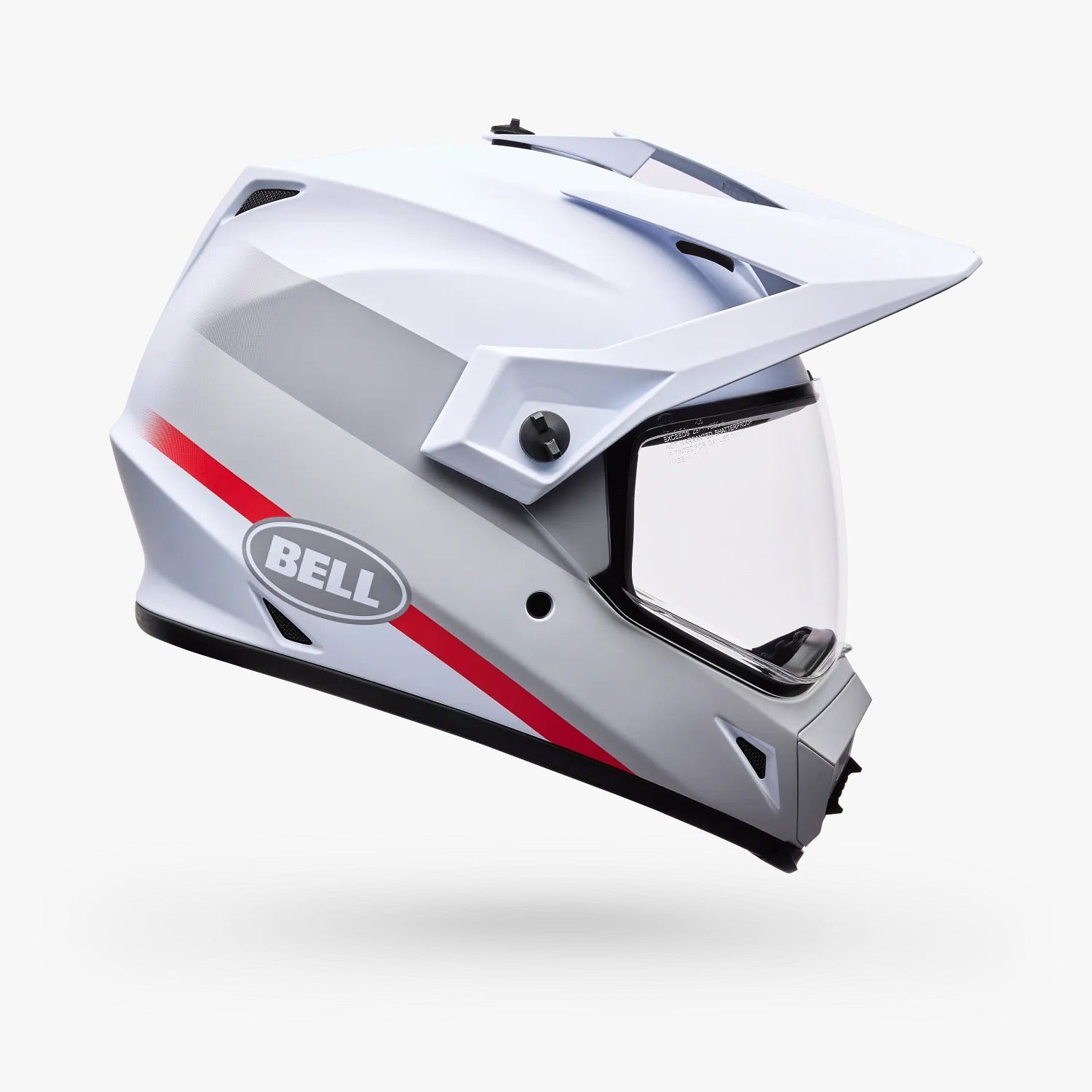 Casco Moto Calle MX-9 ADV Blanco/Rojo Certificado QR Bell