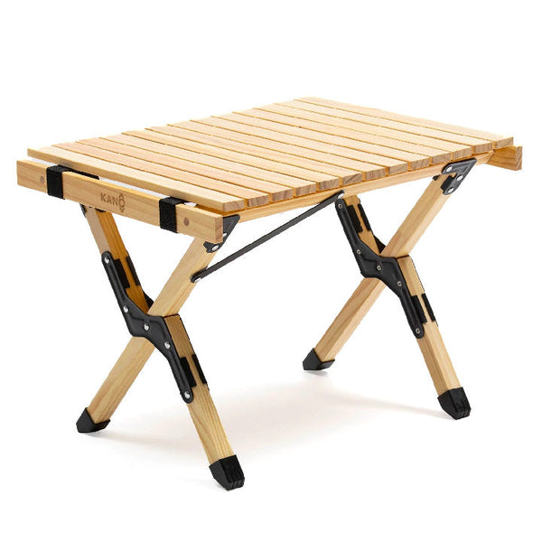 Kano Mesa Plegable De Madera Clara Para Camping Natural - Rideshop