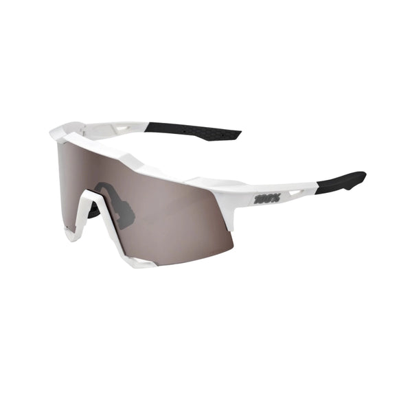 100% Anteojos Speedcraft - Matte White - Hiper Silver Mirror Lens