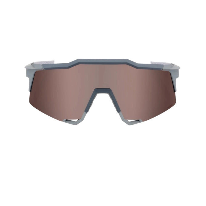 100% Anteojos Speedcraft - Soft Tact Stone Grey - Hiper Crimson Silver Mirror Lens