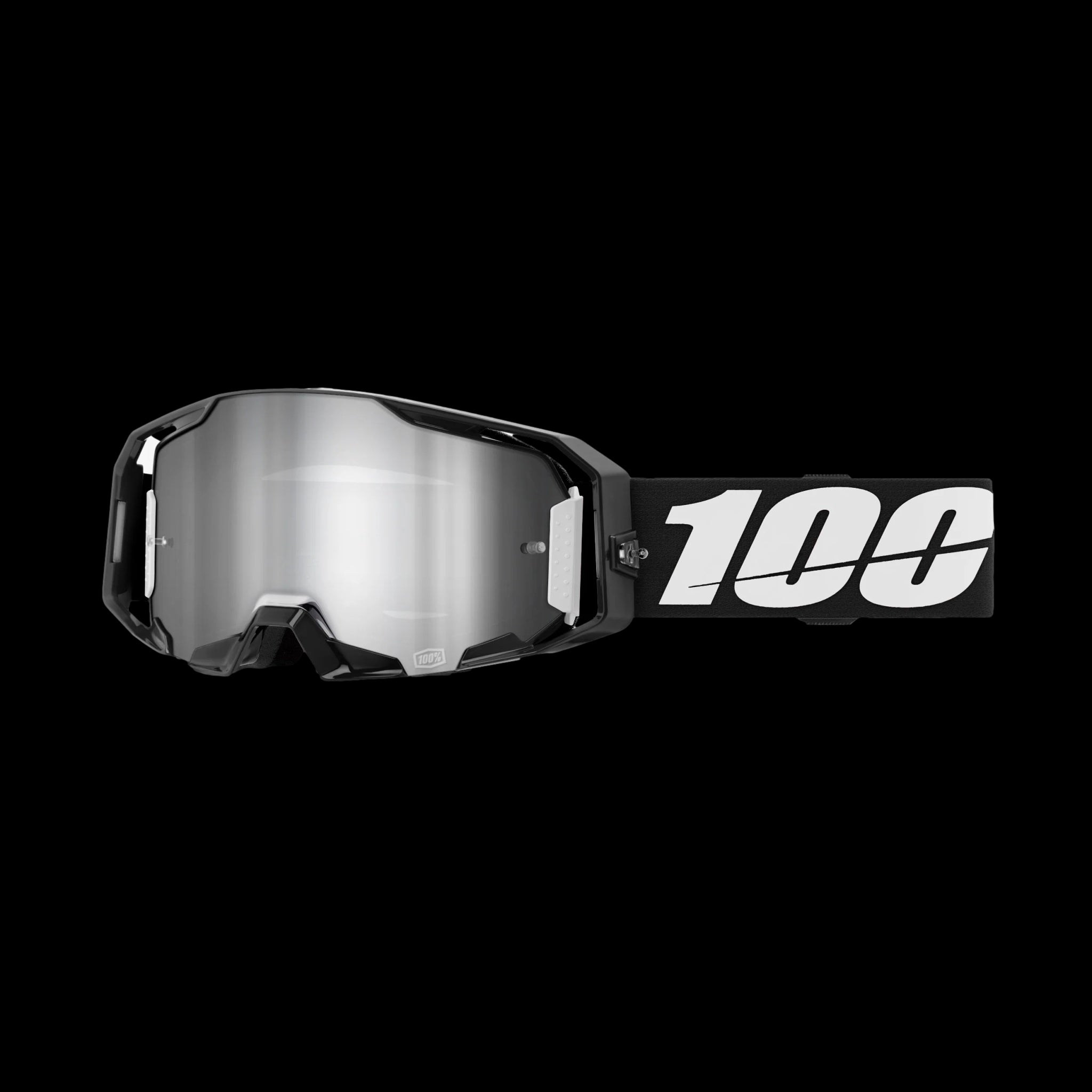 Antiparra 100% Armatic Goggle Black - Mirror Silver Flash Lens