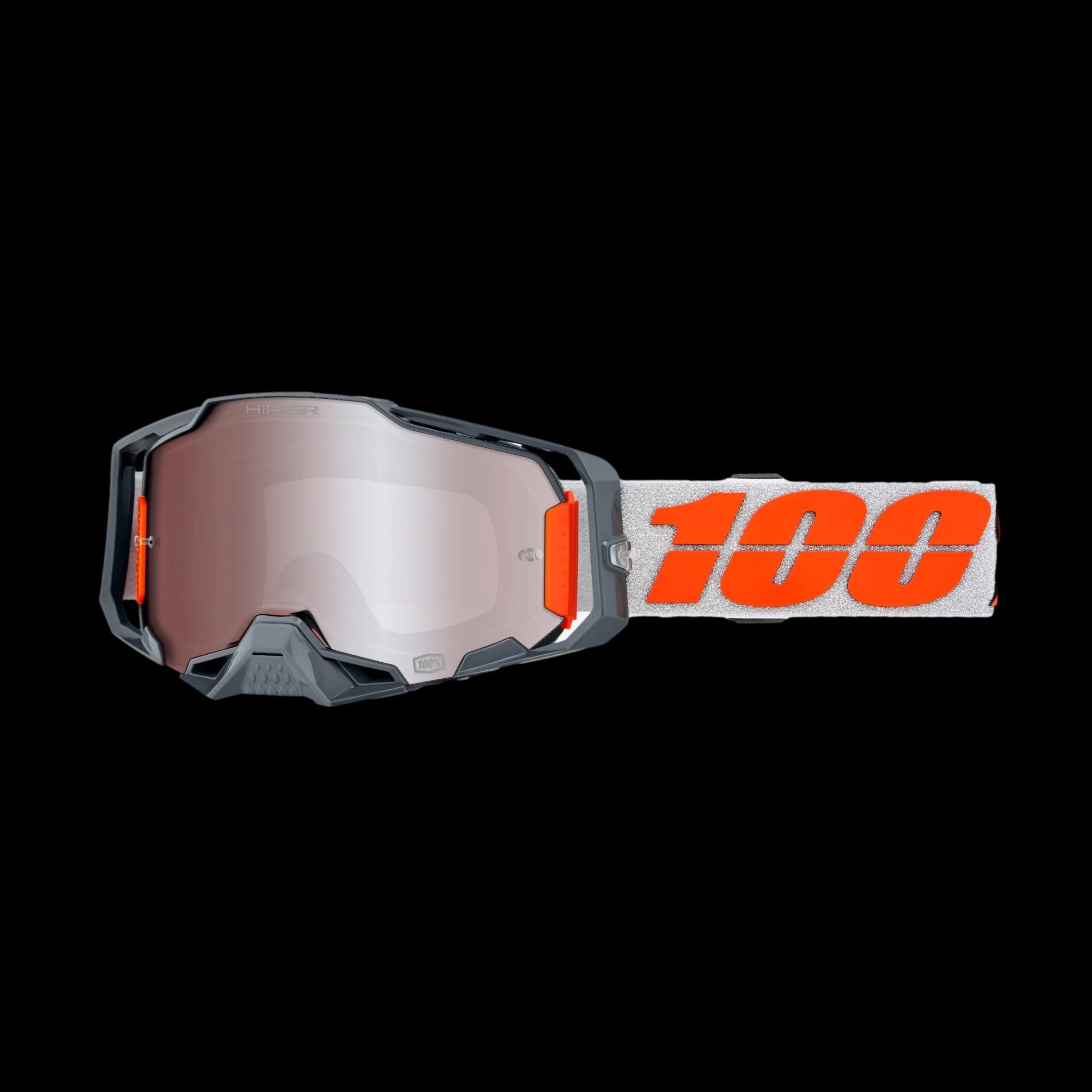 Antiparra 100% Armega Hiper Goggle Silver - Mirror Silver Flash Lens