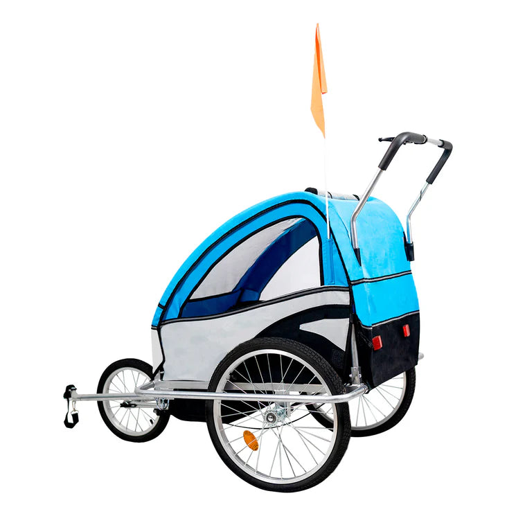 Carro Arrastre Trailer para Bicicletas 2 Niños BeRide