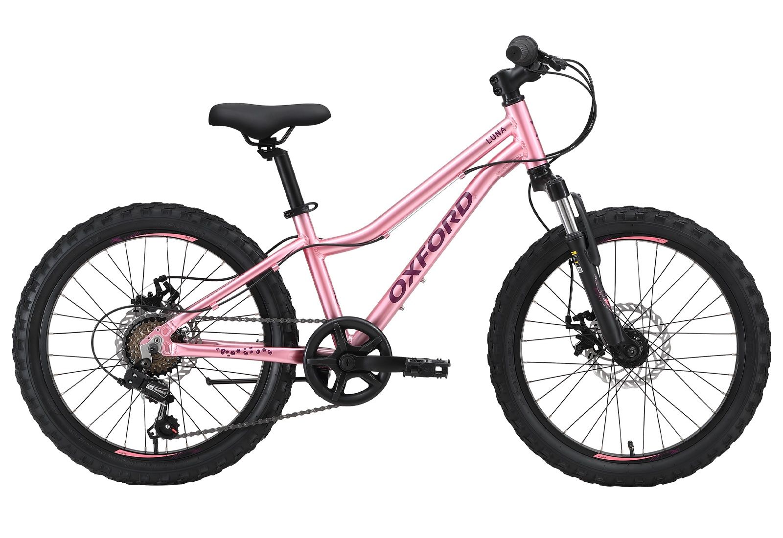Bicicleta Infantil Oxford Luna Aro 20 Suspensión 6V Rosado My2025