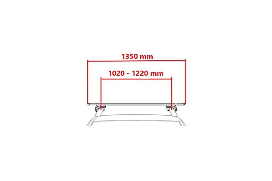 Thule Barras SmartRack XT 135cm | AluminiumBar