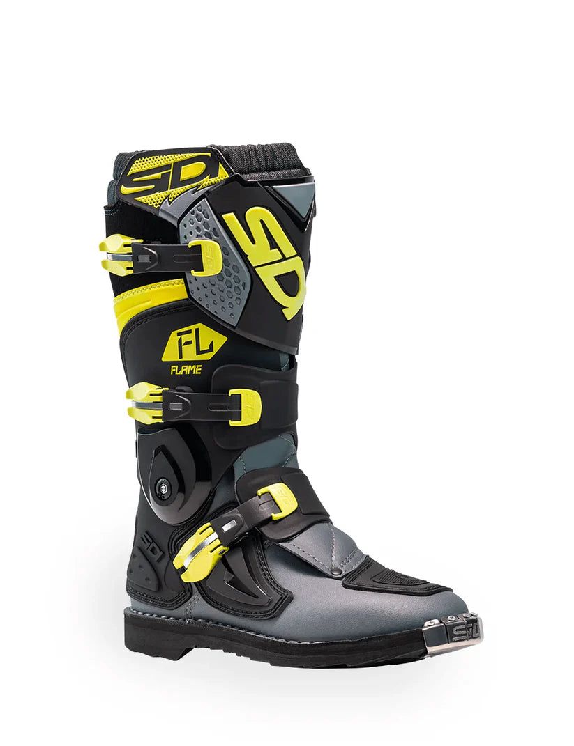 Bota de Moto Sidi Flame Black Lime Gray