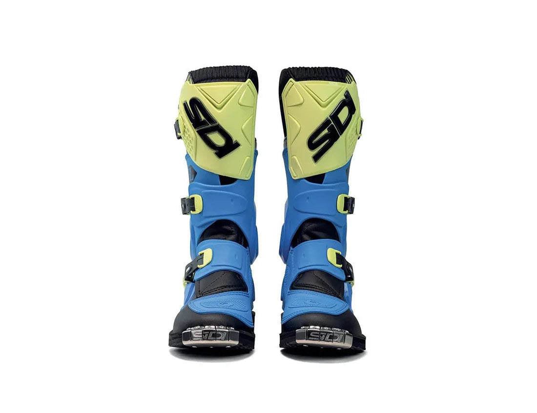 Bota de Moto Sidi Flame Light Blu Lime Nero