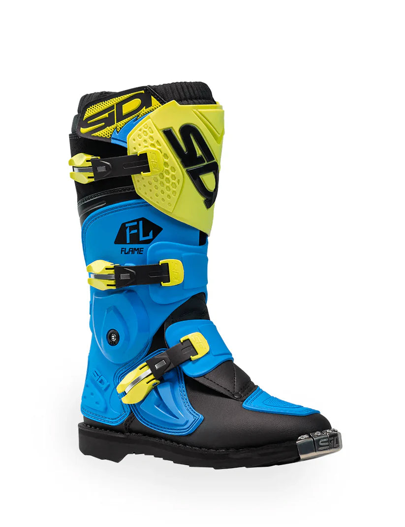 Bota de Moto Sidi Flame Light Blu Lime Nero