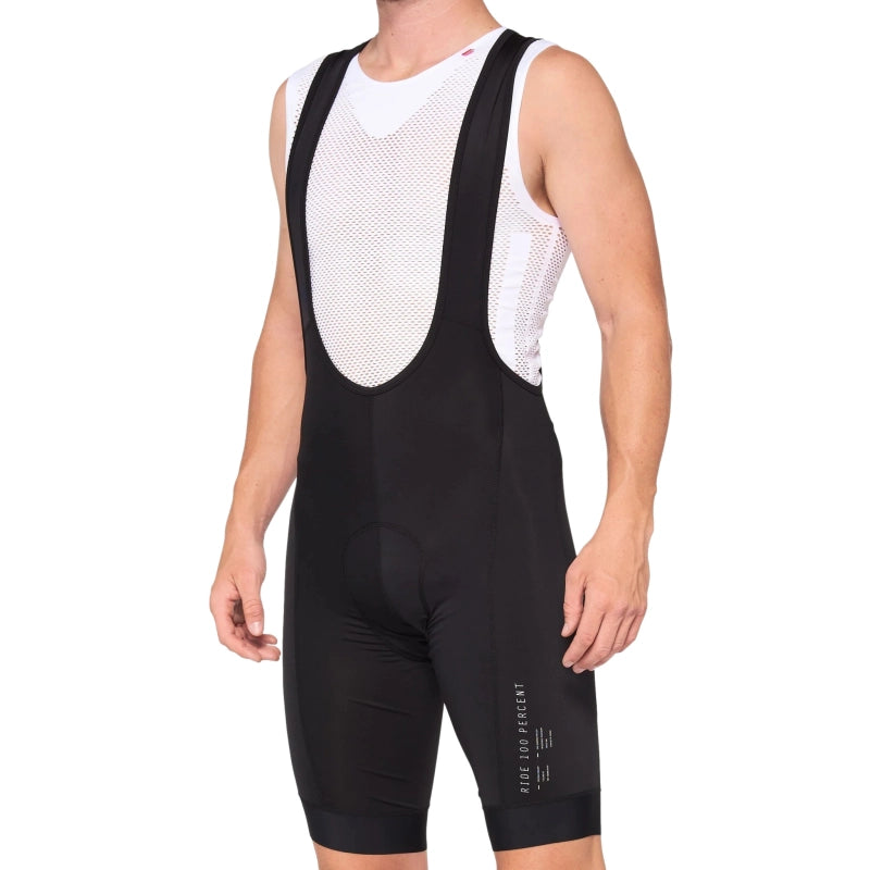 100% Calzas Exceeda BIB Shorts Black/White - Rideshop