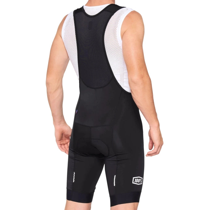 100% Calzas Exceeda BIB Shorts Black/White - Rideshop