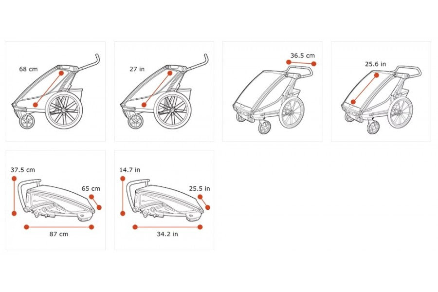 Thule Carrito Chariot Cross 1 | Azul Alaska - Rideshop