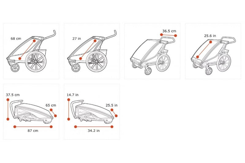 Thule Carrito Chariot Cross 1 | Azul Alaska - Rideshop