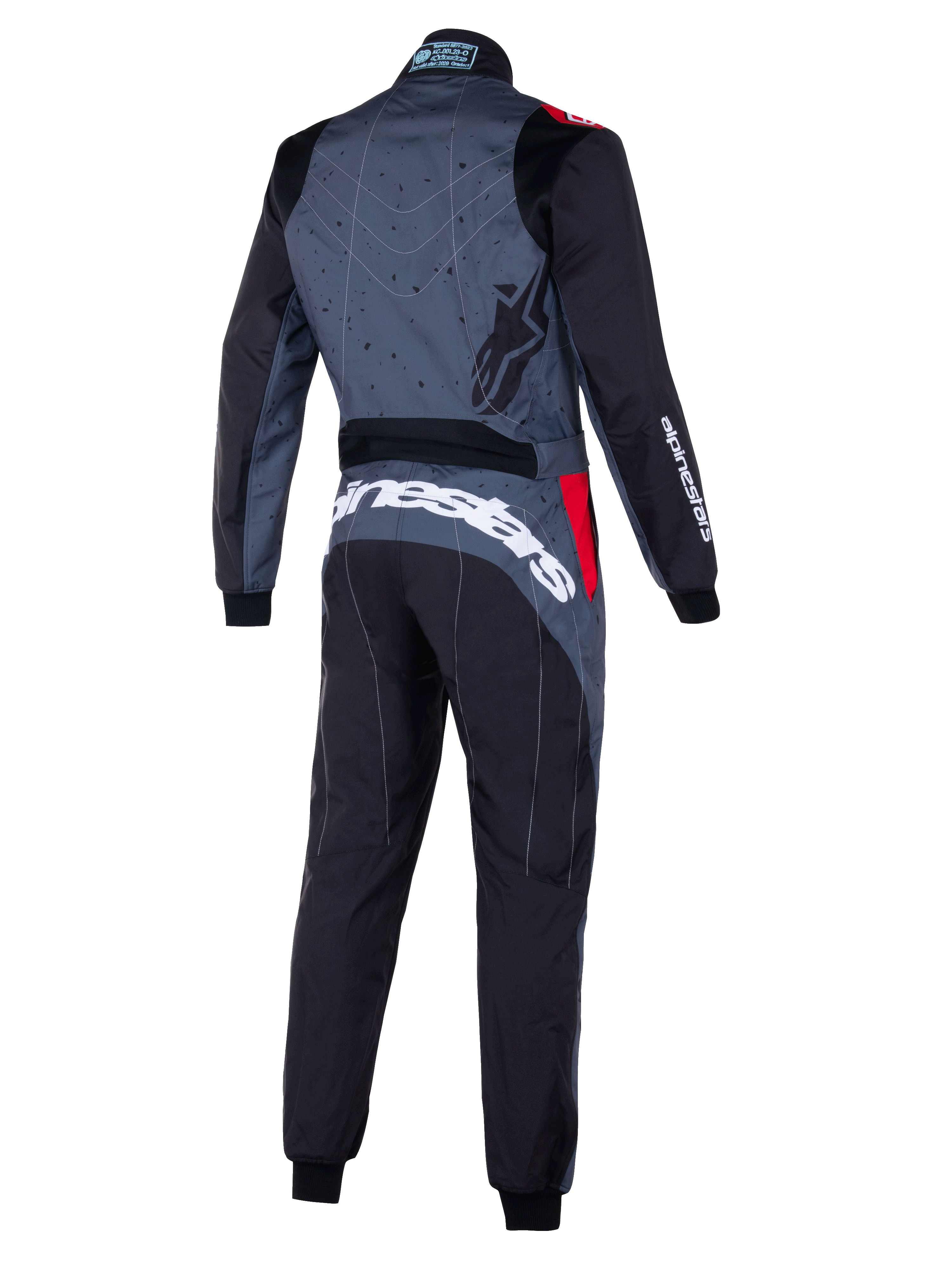 Buzo Karting Alpinestars Kmx-9 V3 Graphic 6 - Gris/Negro/Rojo 44