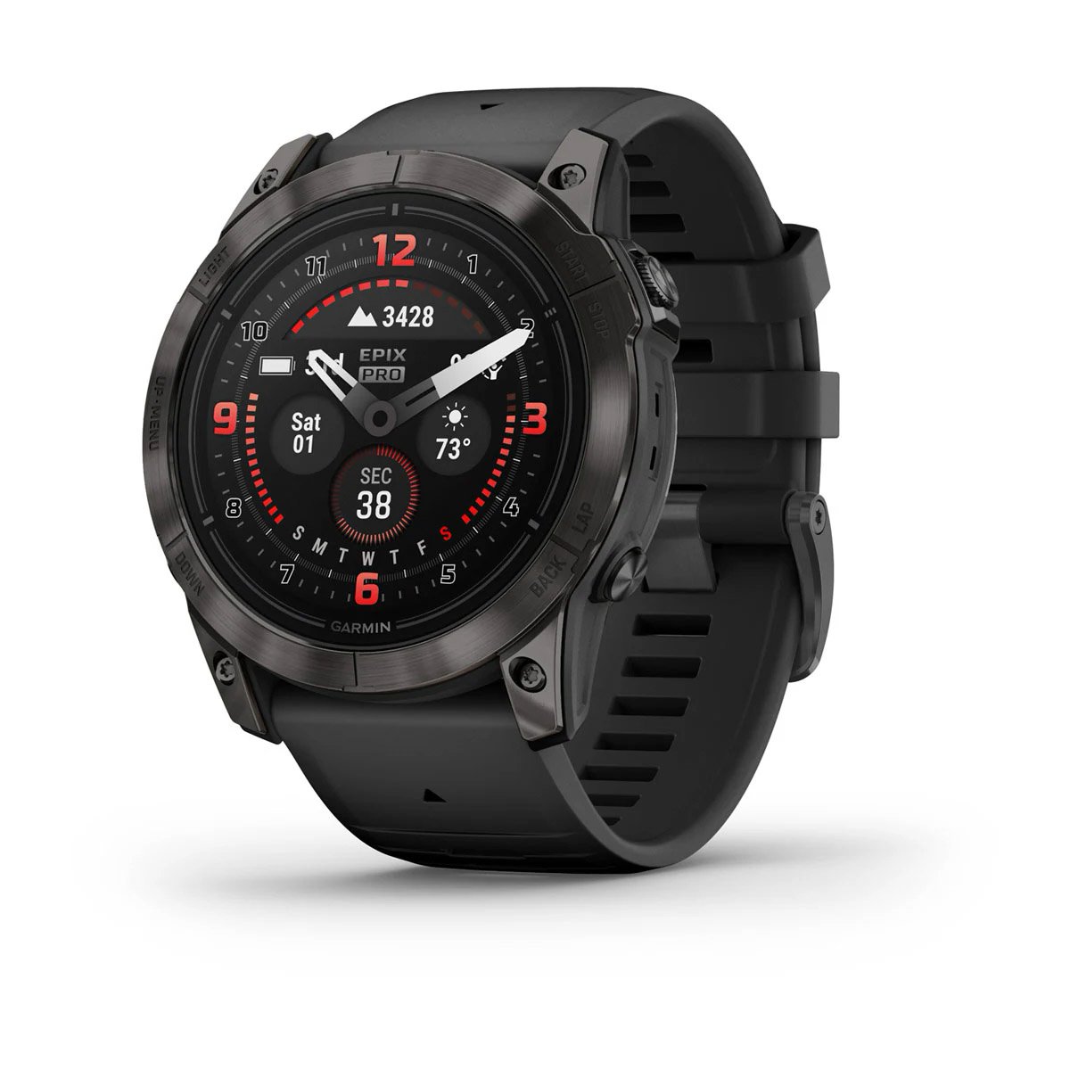 Garmin Epix™ Pro (Gen 2) – Sapphire | 51 mm Carbon Gray DLC Titanium with Black Band - Rideshop